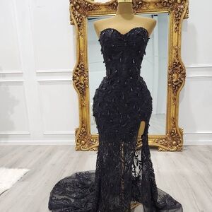 Formal black prom dress